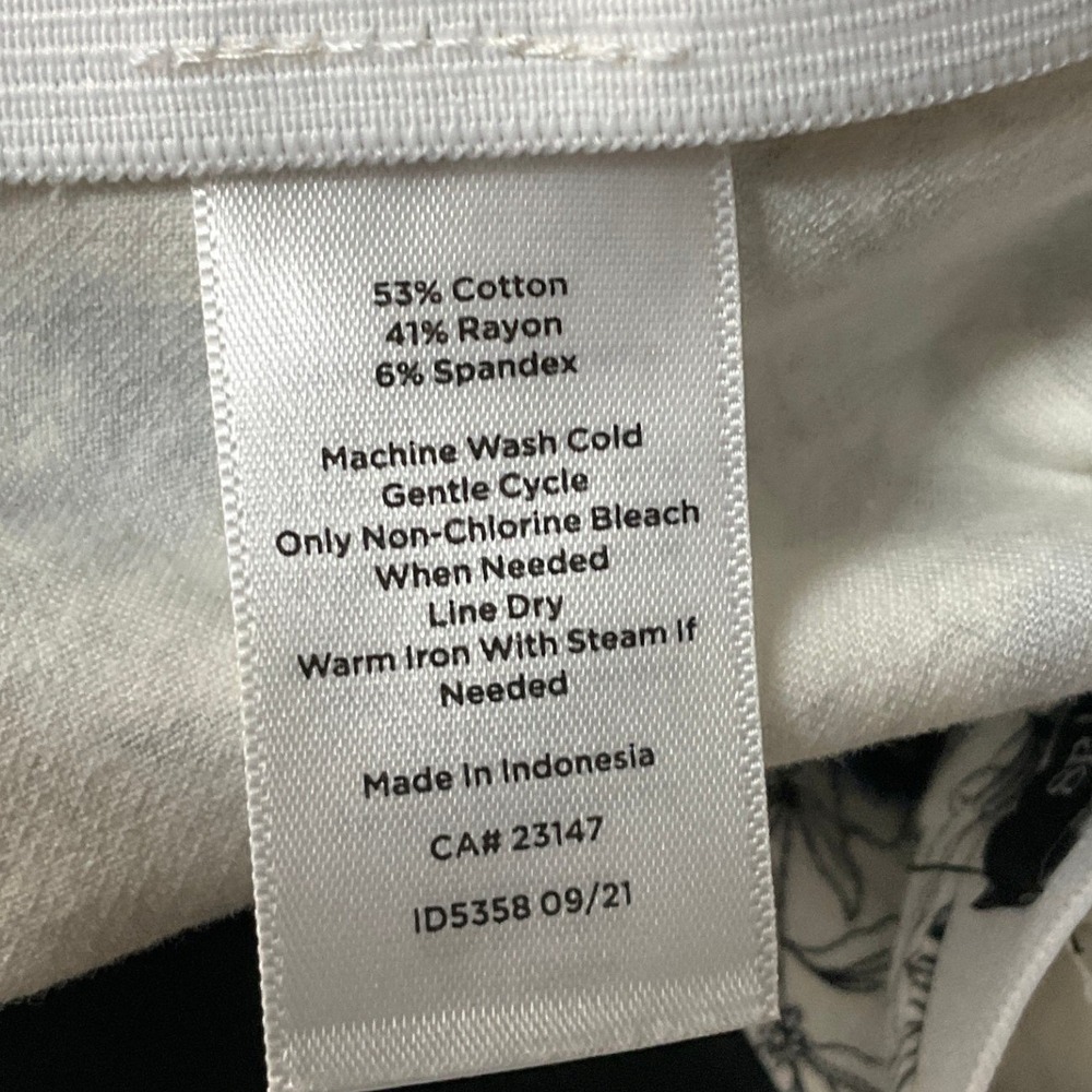Talbots Chatham Ankle Pant‎ Women 8P Blue Botanical Preppy Coastal Travel Resort - Picture 9 of 14